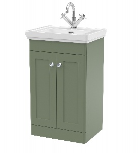 500mm Floor Standing 2-Door Vanity & Basin 1TH