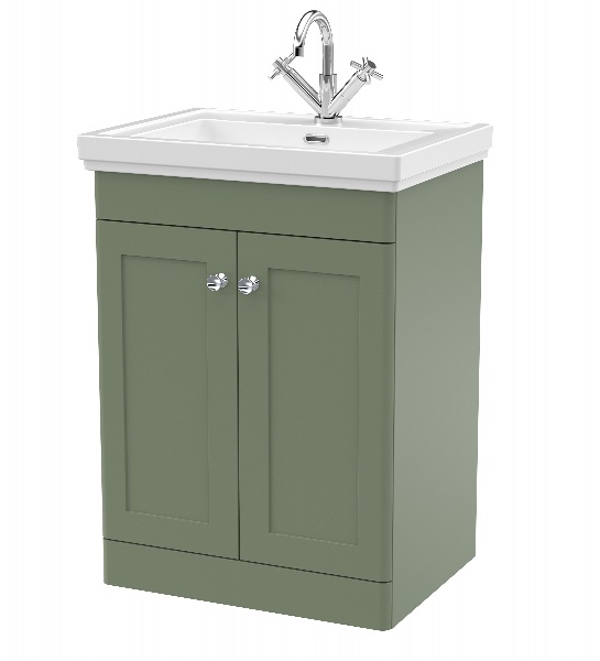 600mm Floor Standing 2-Door Vanity & Basin 1TH