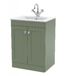 600mm Floor Standing 2-Door Vanity with Basin - 1 Tap Hole