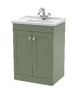 600mm Floor Standing 2 Door Vanity & Basin 1TH