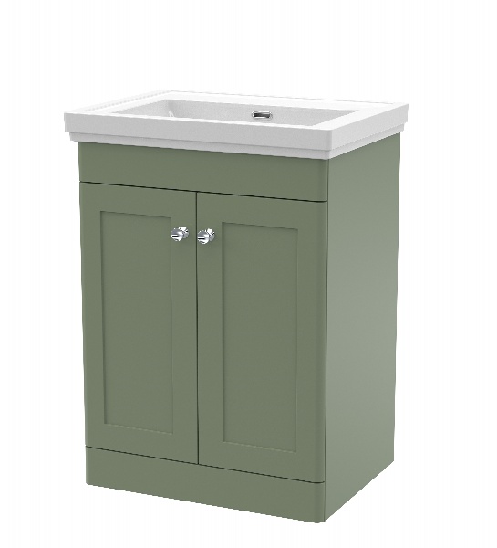 600mm Floor Standing 2 Door Vanity & Basin 0TH