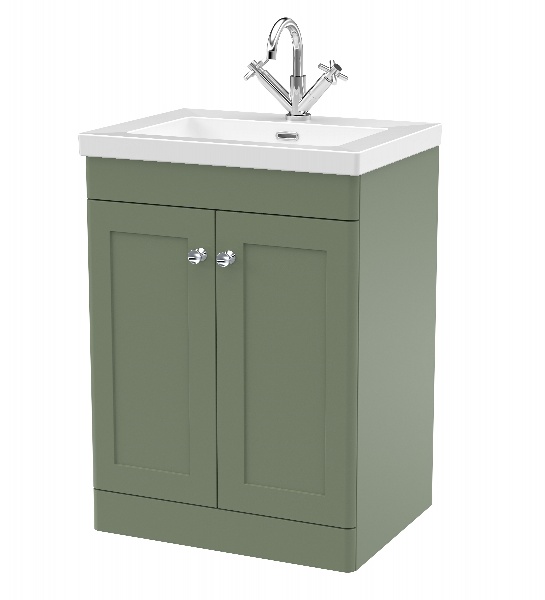 600mm Floor Standing 2-Door Vanity with Basin - 1 Tap Hole