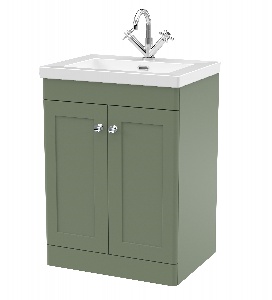 600mm Floor Standing 2-Door Vanity with Basin - 1 Tap Hole