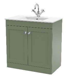 800mm Floor Standing 2-Door Vanity with Basin - 1 Tap Hole