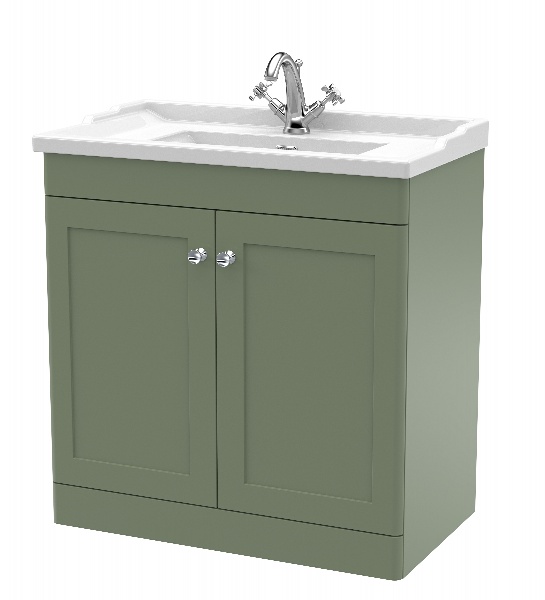 800mm Floor Standing 2 Door Vanity & Basin 1TH