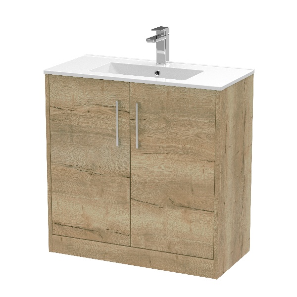 800mm Floor Standing 2 Door Vanity & Basin 2