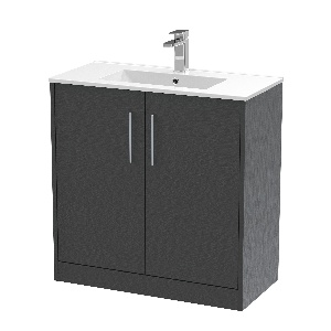 800mm Floor Standing 2 Door Vanity & Basin 2