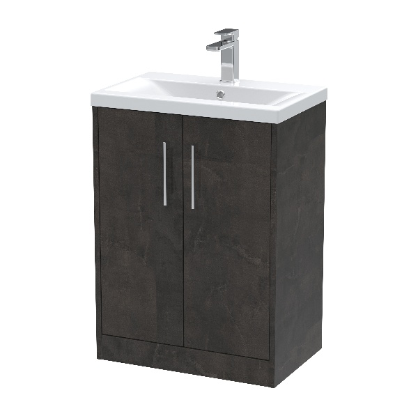 600mm Floor Standing 2 Door Vanity & Basin 1