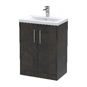 600mm Floor Standing 2 Door Vanity & Basin 1