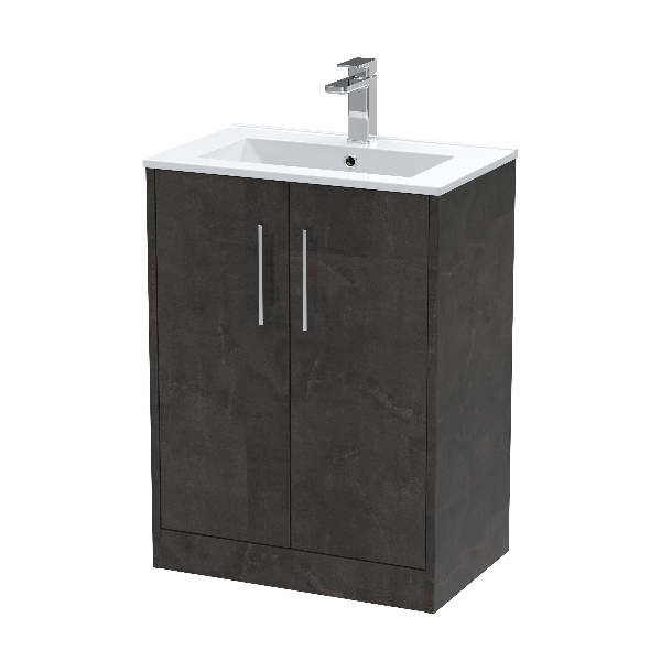 600mm Floor Standing 2 Door Vanity & Basin 2