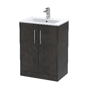 600mm Floor Standing 2 Door Vanity & Basin 2