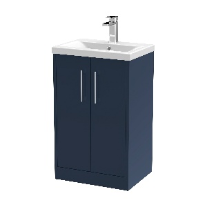 500mm Floor Standing 2-Door Vanity & Basin 1