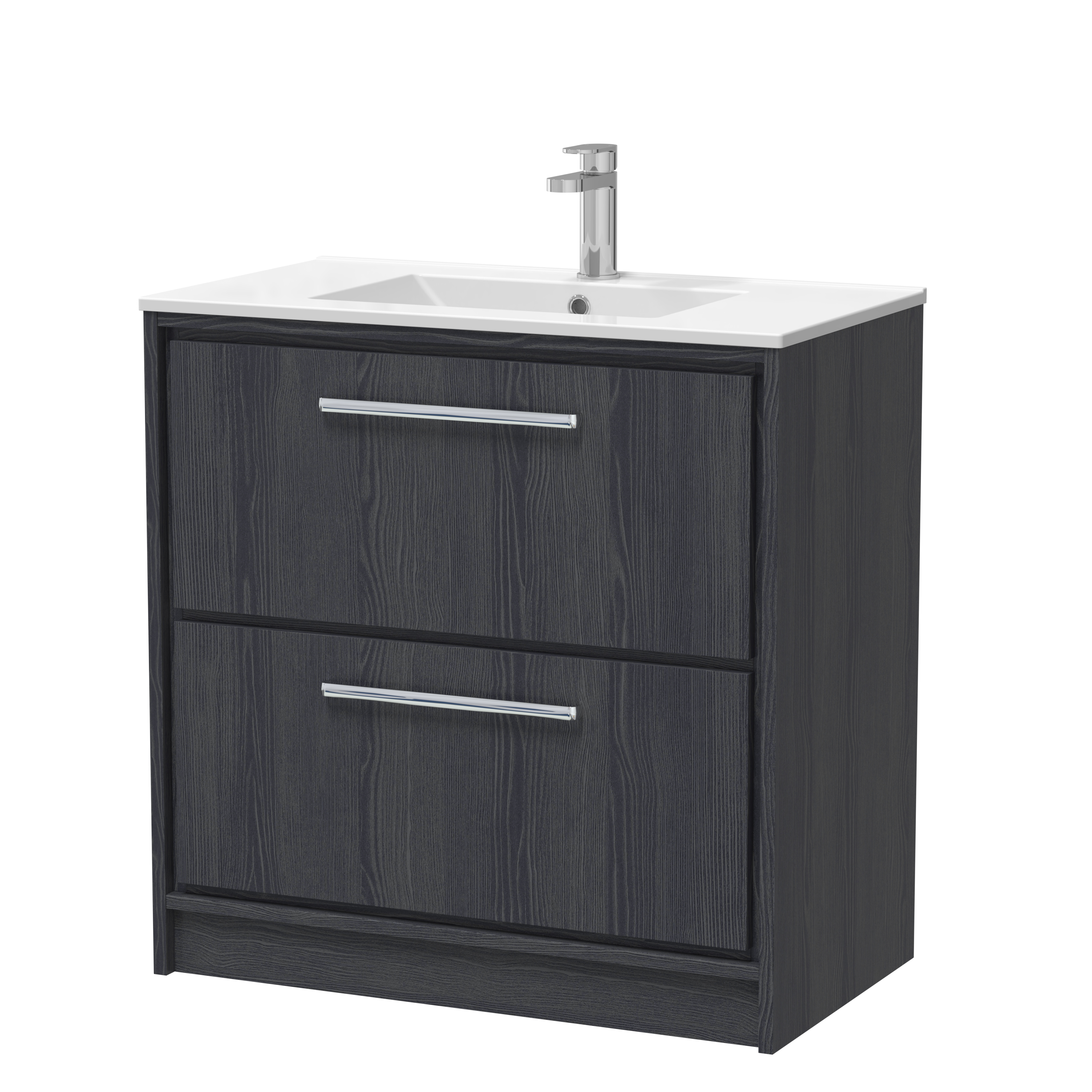 800mm Floor Standing 2-Drawer Vanity with Basin - 1 Tap Hole