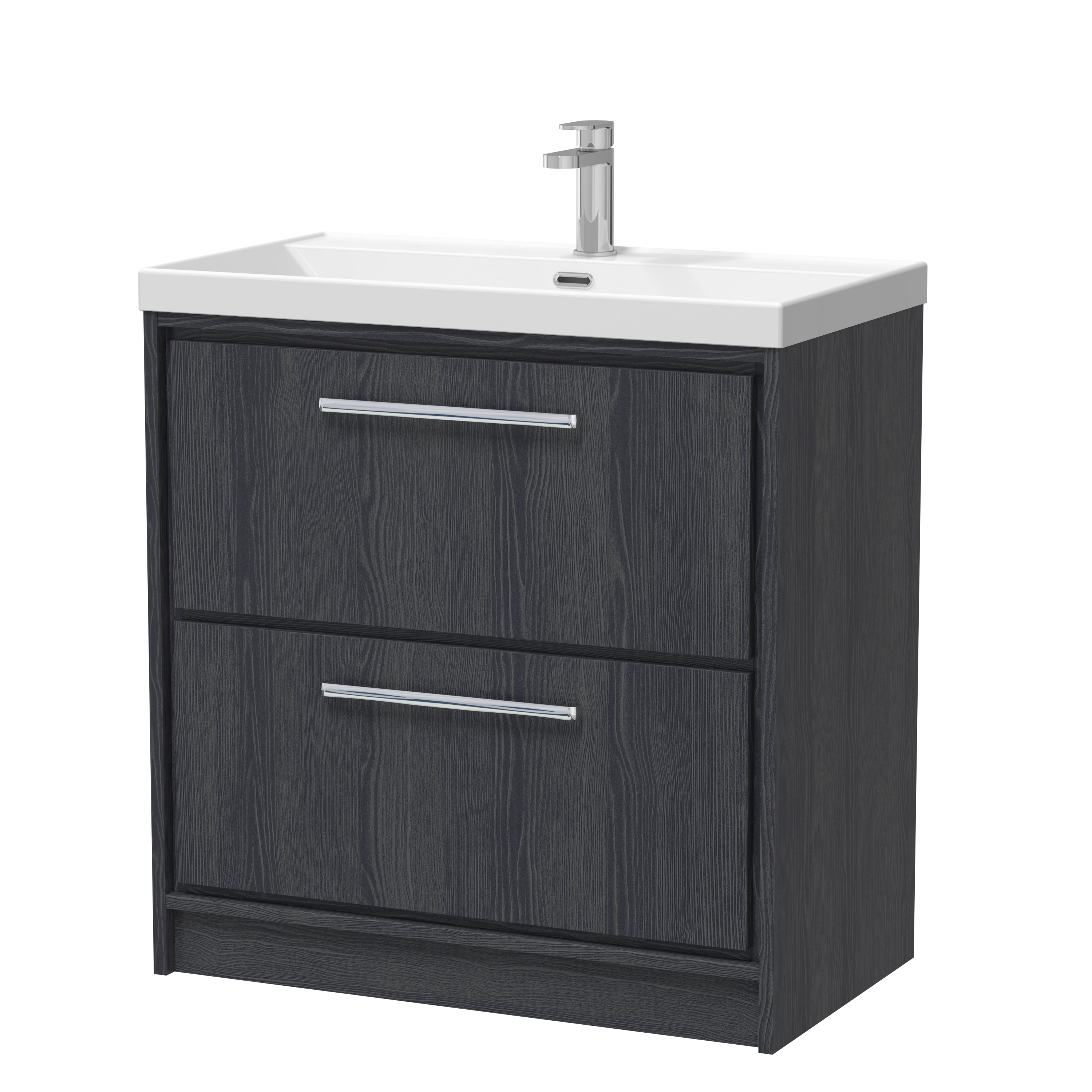 800mm Floor Standing 2-Drawer Vanity with Basin - 1 Tap Hole