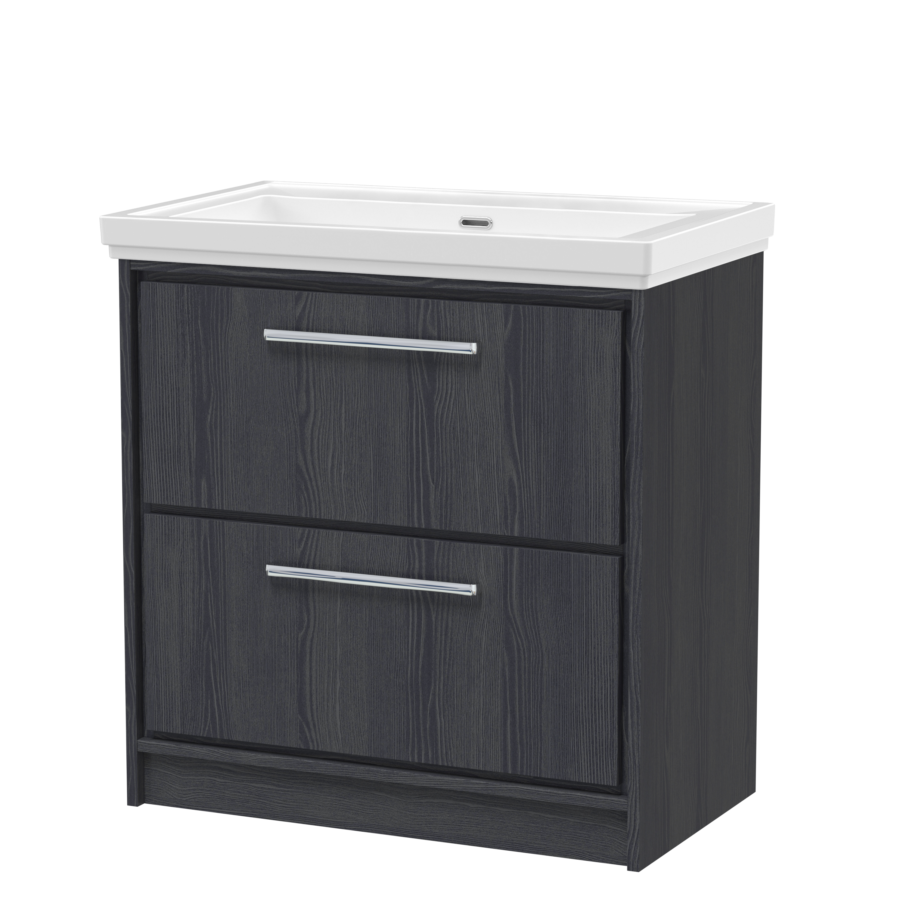 800mm Floor Standing 2-Drawer Vanity with Basin - 0 Tap Hole