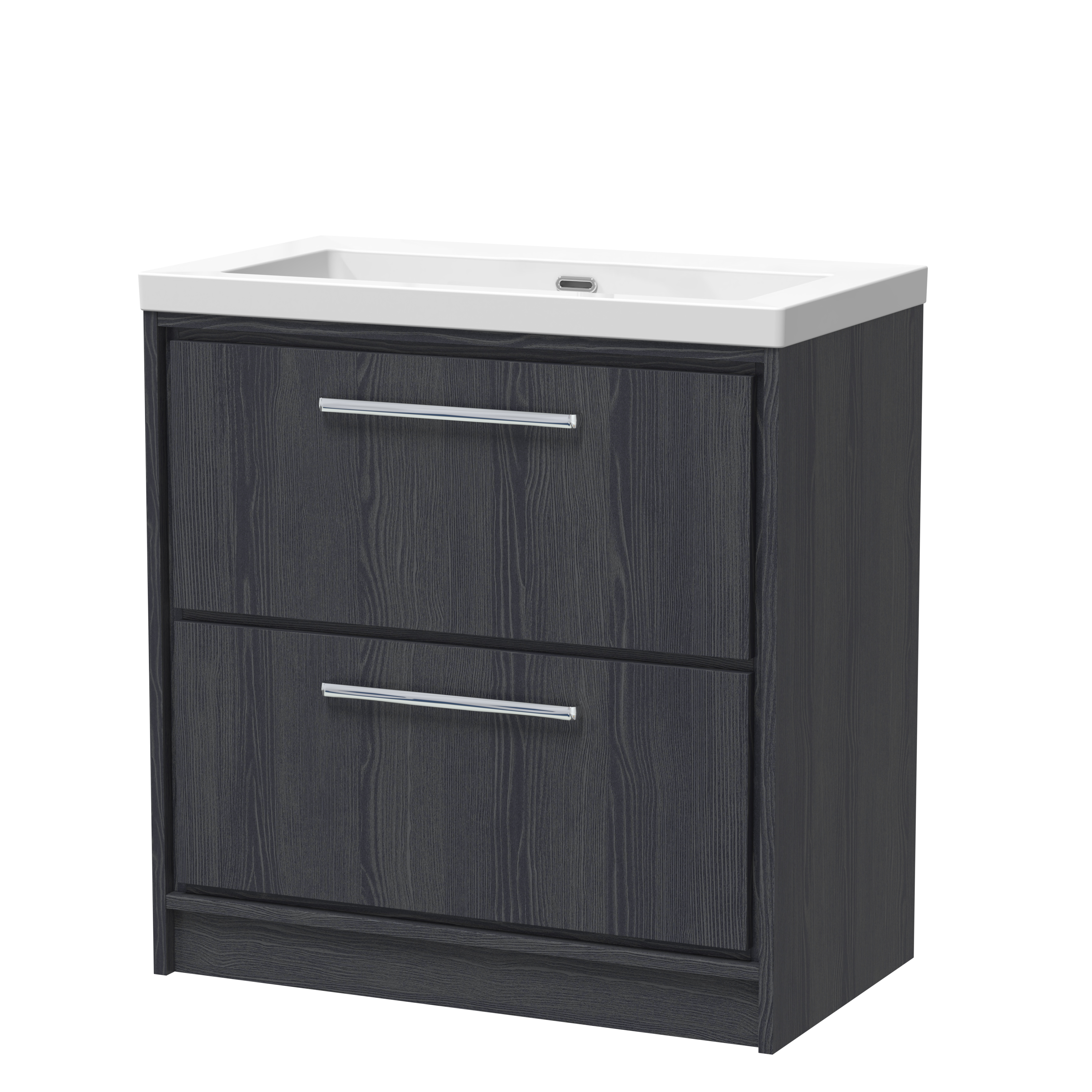 800mm Floor Standing 2-Drawer Vanity with Basin - 0 Tap Hole