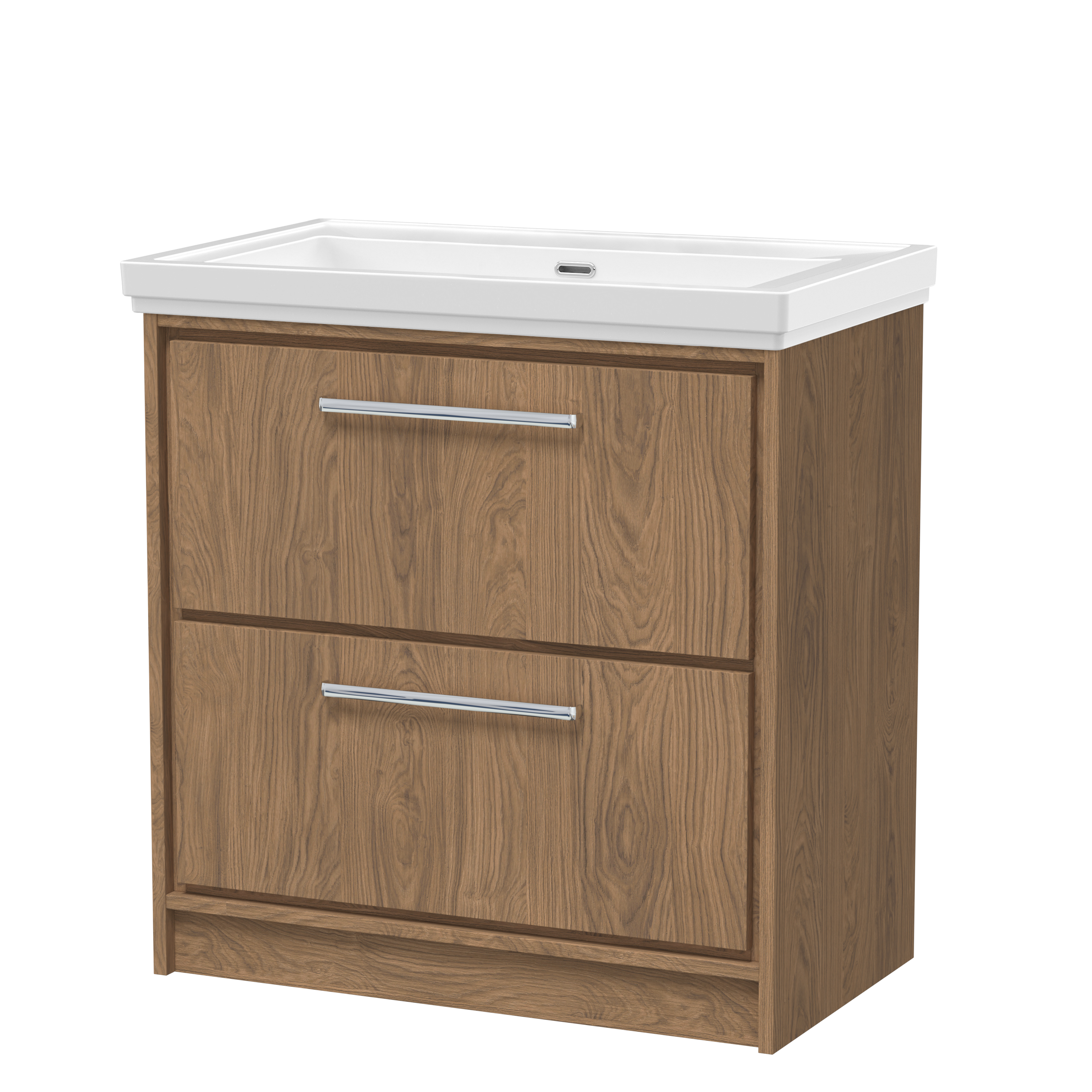 800mm Floor Standing 2-Drawer Vanity with Basin - 0 Tap Hole