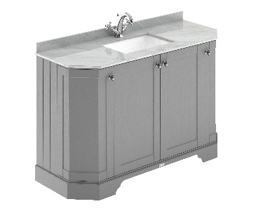 1200mm 4-Door Angled Unit & Marble Top 1TH