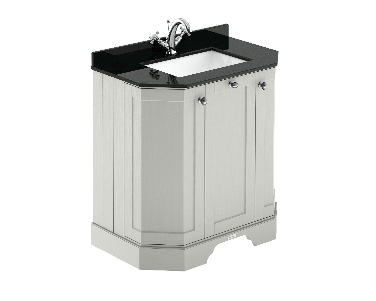 750mm 3-Door Angled Unit & Marble Top 1TH