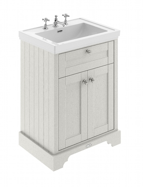 600mm 2-Door Vanity & Classic Basin 3TH