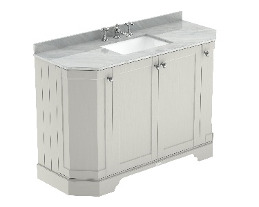 1200mm 4-Door Angled Unit & Marble Top 3TH