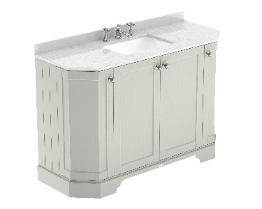 1200mm 4-Door Angled Unit & Marble Top 3TH