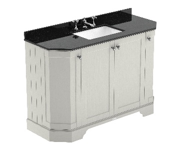 1200mm 4-Door Angled Unit & Marble Top 3TH