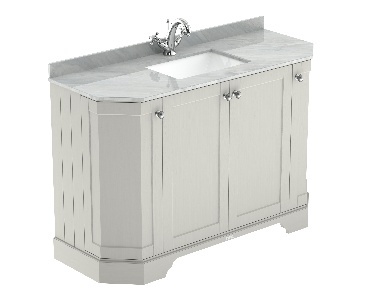 1200mm 4-Door Angled Unit & Marble Top 1TH