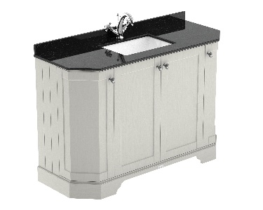 1200mm 4-Door Angled Unit & Marble Top 1TH