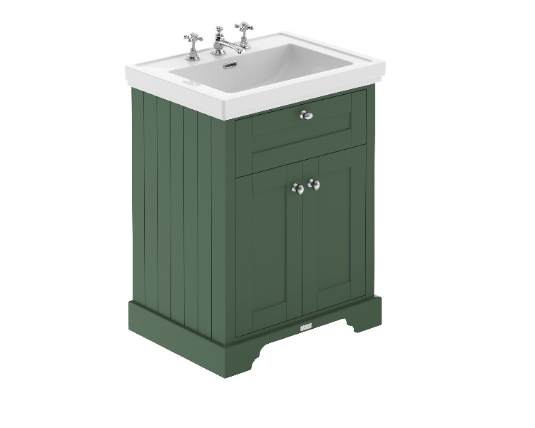 600mm 2-Door Vanity & Classic Basin 3TH