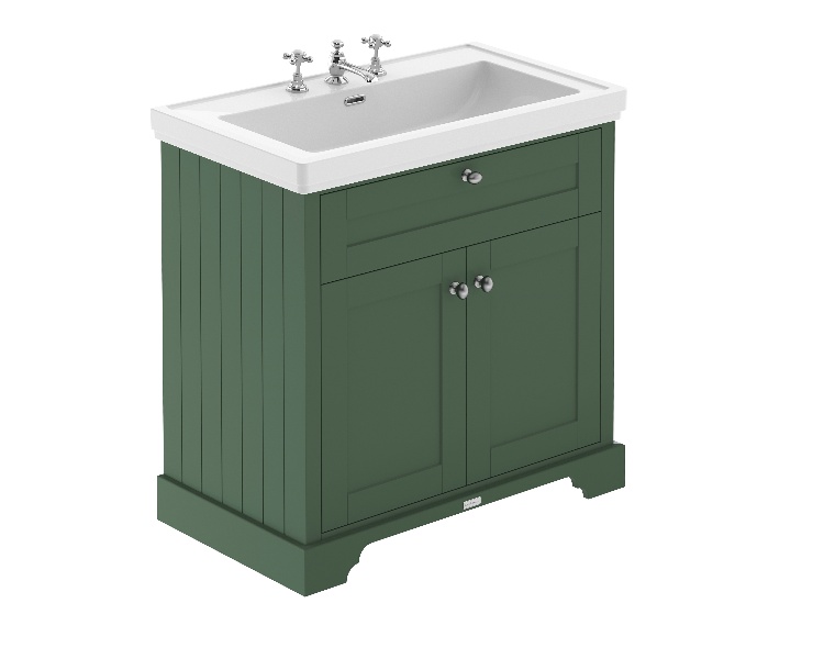 800mm 2-Door Vanity & Classic Basin 3TH