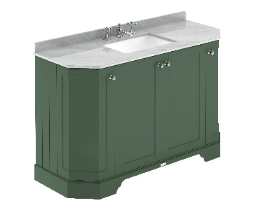 1200mm 4-Door Angled Unit & Marble Top 3TH