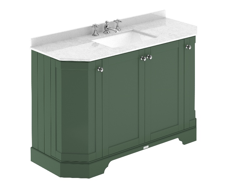 1200mm 4-Door Angled Unit & Marble Top 3TH