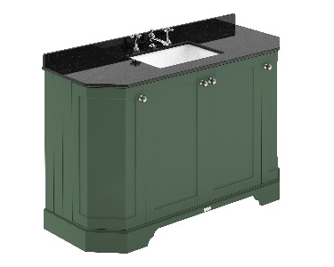 1200mm 4-Door Angled Unit & Marble Top 3TH