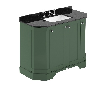 1000mm 4-Door Angled Unit & Marble Top 3TH