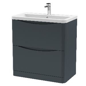 800mm Floor Standing 2 Drawer Vanity & Ceramic Basin