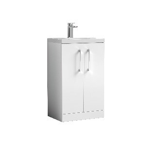 500mm Floor Standing 2-Door Vanity & Polymarble Basin