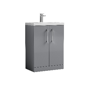 600mm Floor Standing 2-Door Vanity & Ceramic Basin