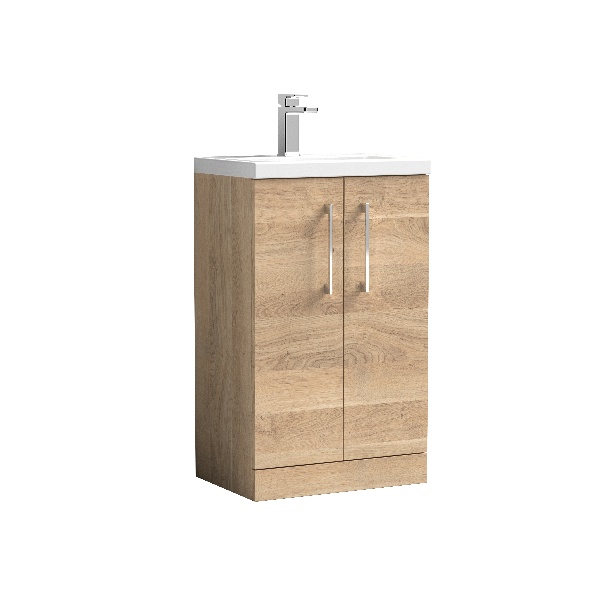 500mm Floor Standing 2-Door Vanity & Polymarble Basin