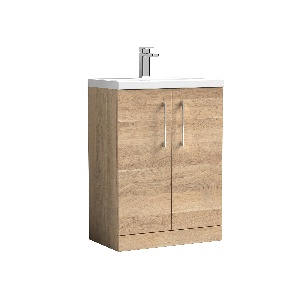 600mm Floor Standing 2-Door Vanity & Ceramic Basin