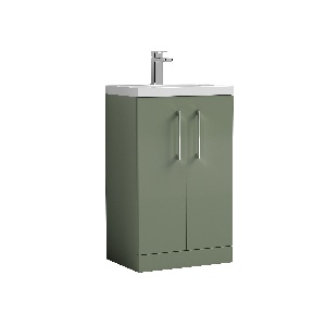 500mm Floor Standing 2 Door Vanity & Ceramic Basin