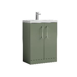 600mm Floor Standing 2 Door Vanity & Ceramic Basin