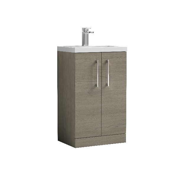 500mm Floor Standing 2 Door Vanity & Polymarble Basin