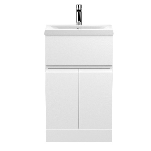 500mm Floor Standing 2-Door/Drawer Vanity Unit & Basin 1