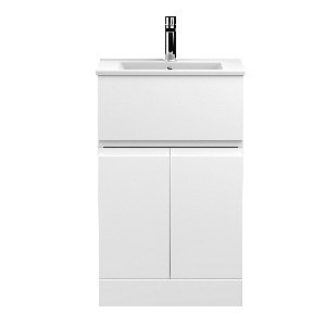 500mm Floor Standing 2-Door/Drawer Vanity Unit & Basin 2