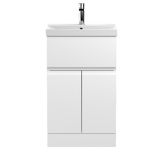 500mm Floor Standing 2-Door/Drawer Vanity Unit & Basin 3