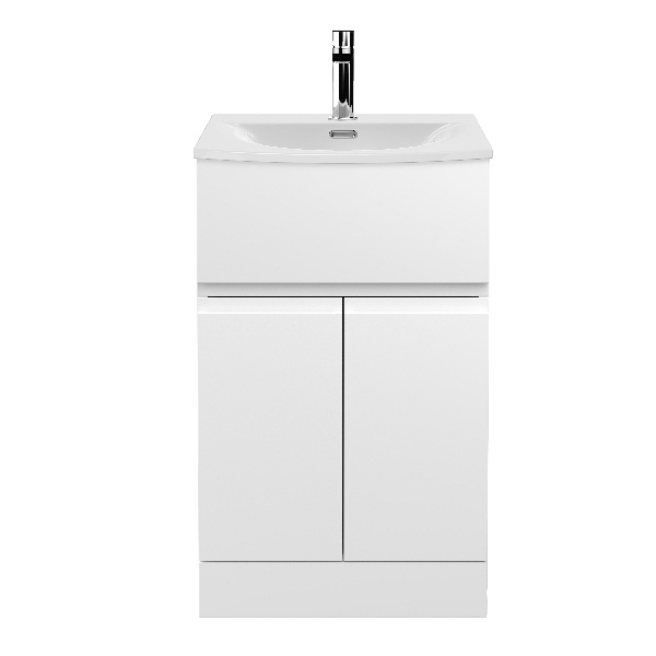 500mm Floor Standing 2 Door/Drawer Vanity Unit & Basin 4