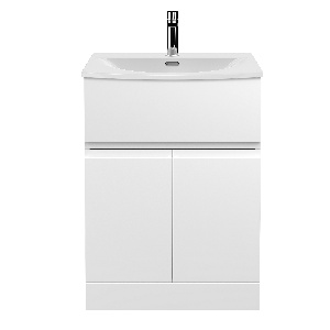 600mm Floor Standing 2 Door/Drawer Vanity Unit & Basin 4