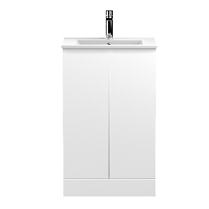 500mm Floor Standing 2-Door Vanity Unit & Basin 2