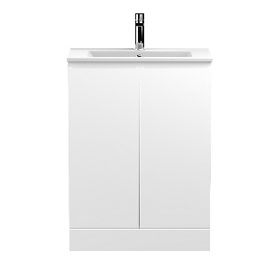 600mm Floor Standing 2-Door Vanity Unit & Basin 2